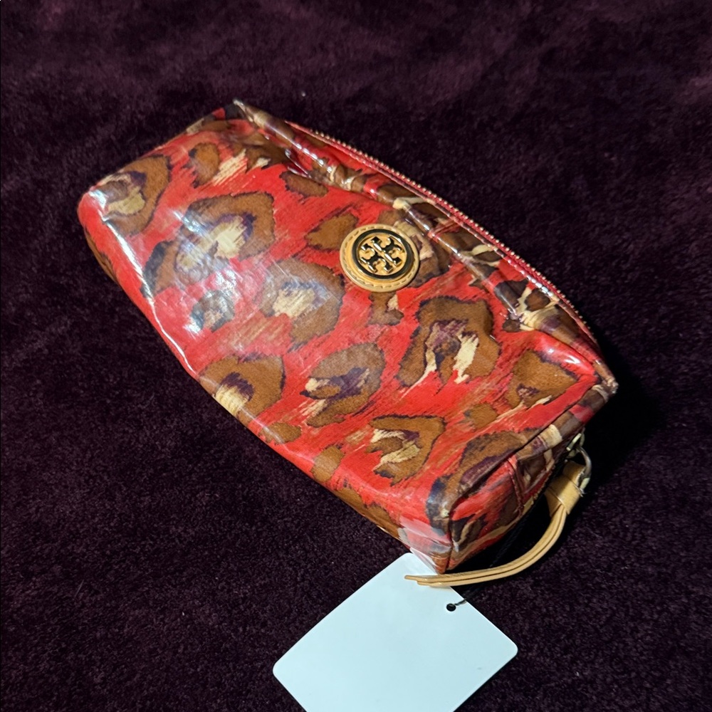 Tory Burch Red and Brown Women's make-up bag